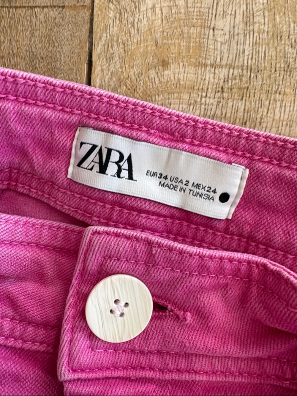 Zara Pink Women's Marine Jeans size 2 - Picture 2 of 10